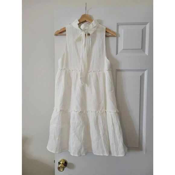 Tuckernuck Pomander Place Lightweight Gauze Morgan Dress White M - Picture 1 of 7